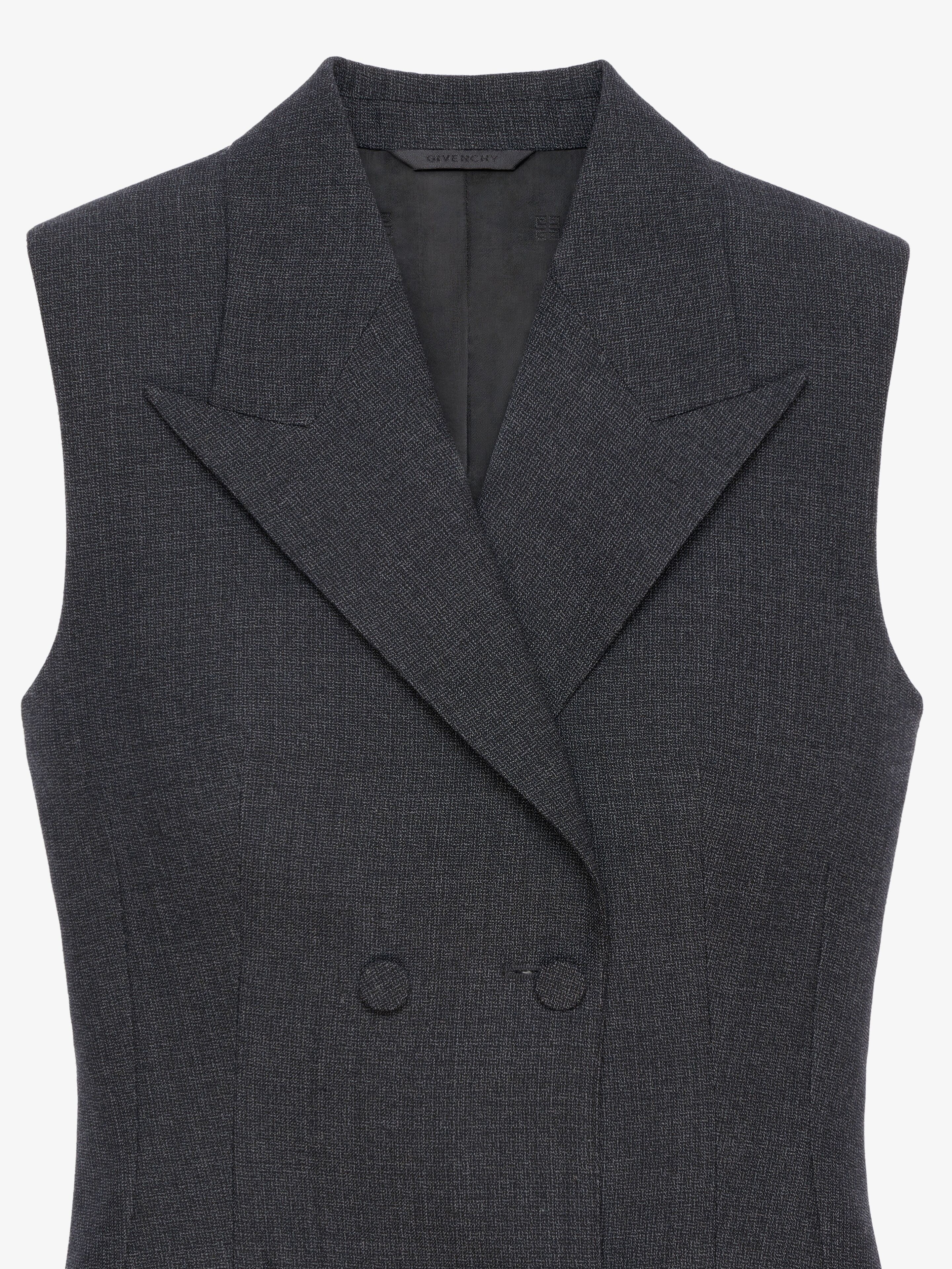 TUXEDO DRESS IN WOOL - 5