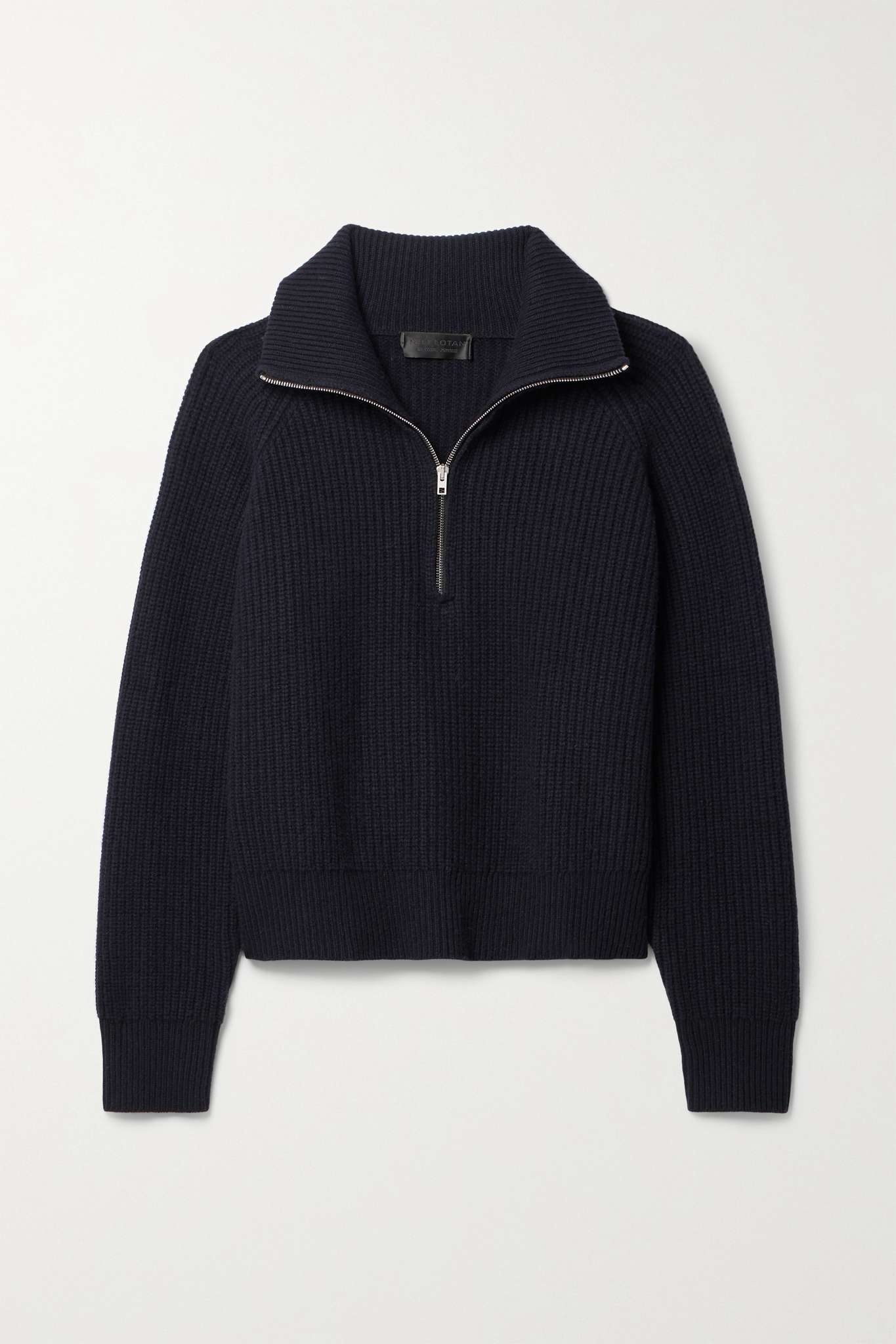 Garza ribbed cashmere half-zip sweater - 1