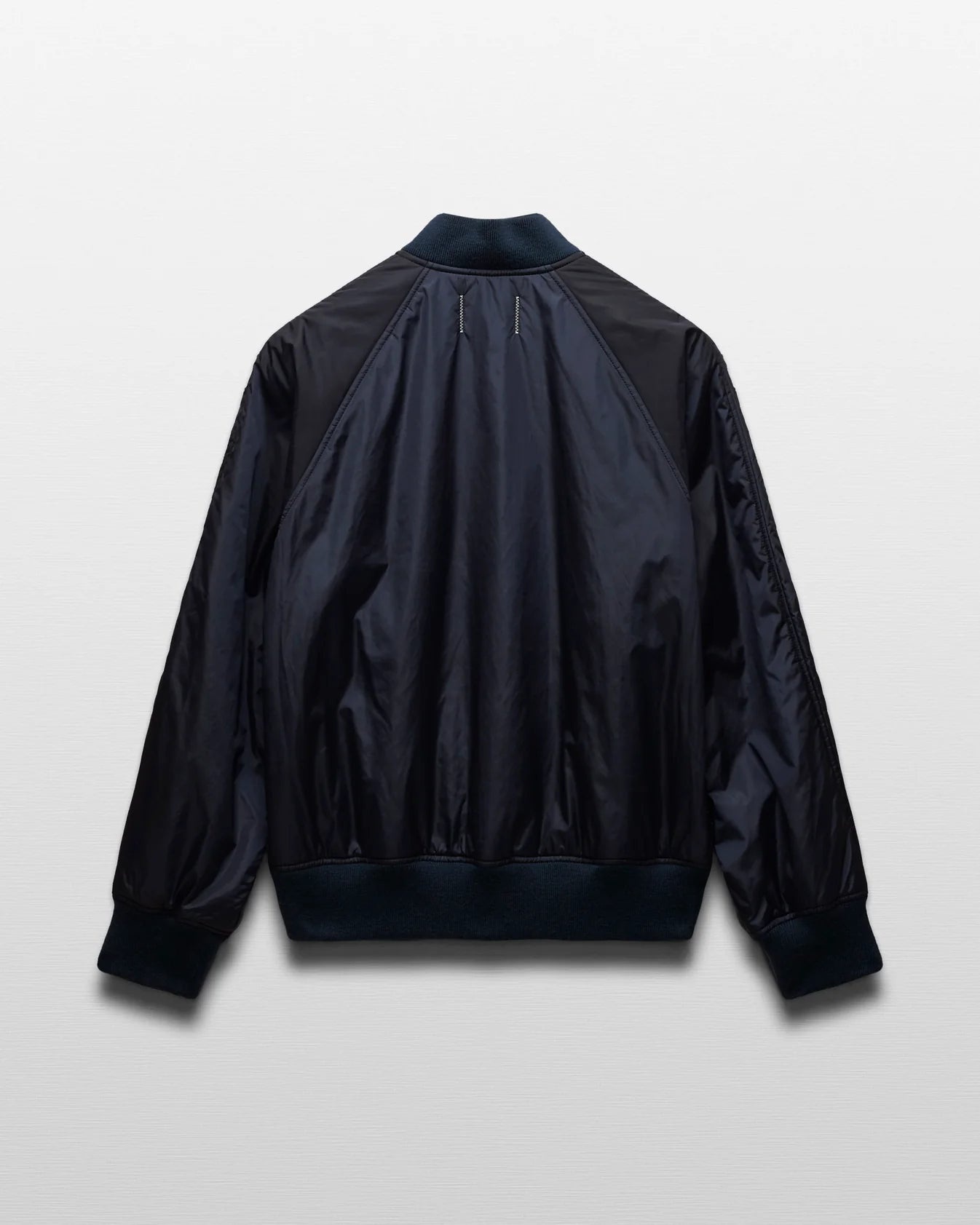 Econyl Satin Nylon Stadium Jacket Navy - 4