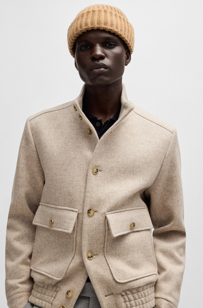 FISHERMAN BEANIE HAT IN VIRGIN WOOL AND CASHMERE 3