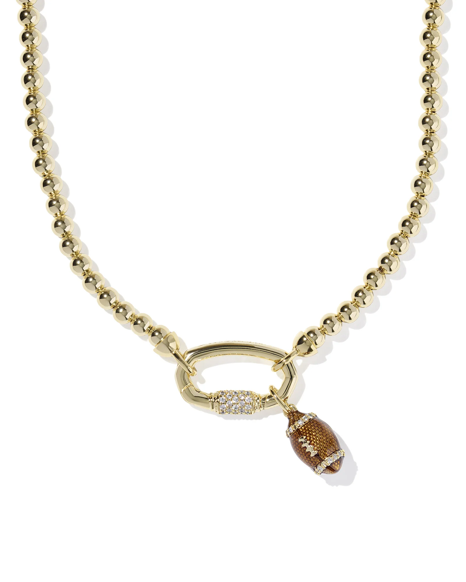 Football Gold Metal Strand Necklace - 1