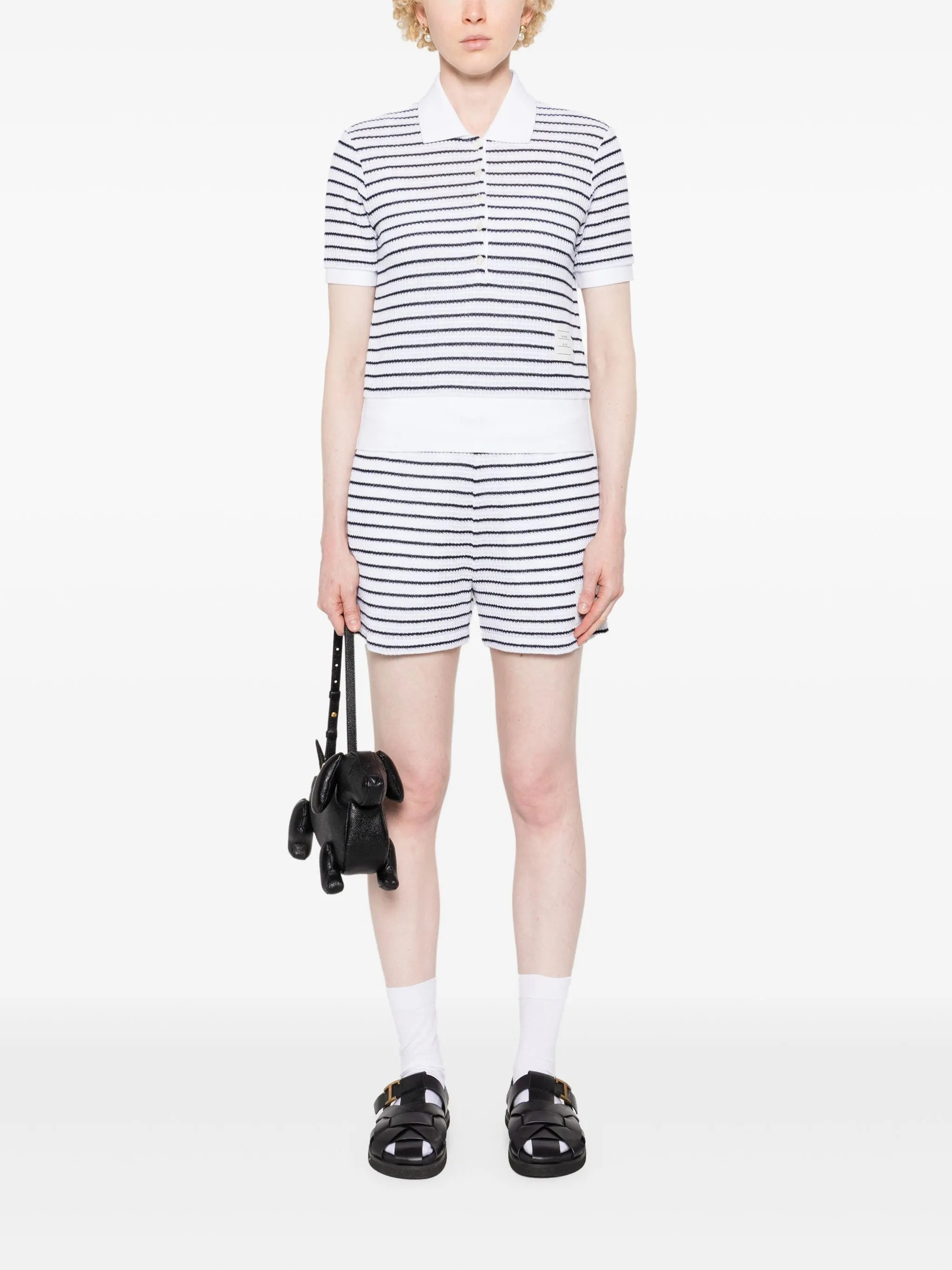 striped cotton shorts - 2