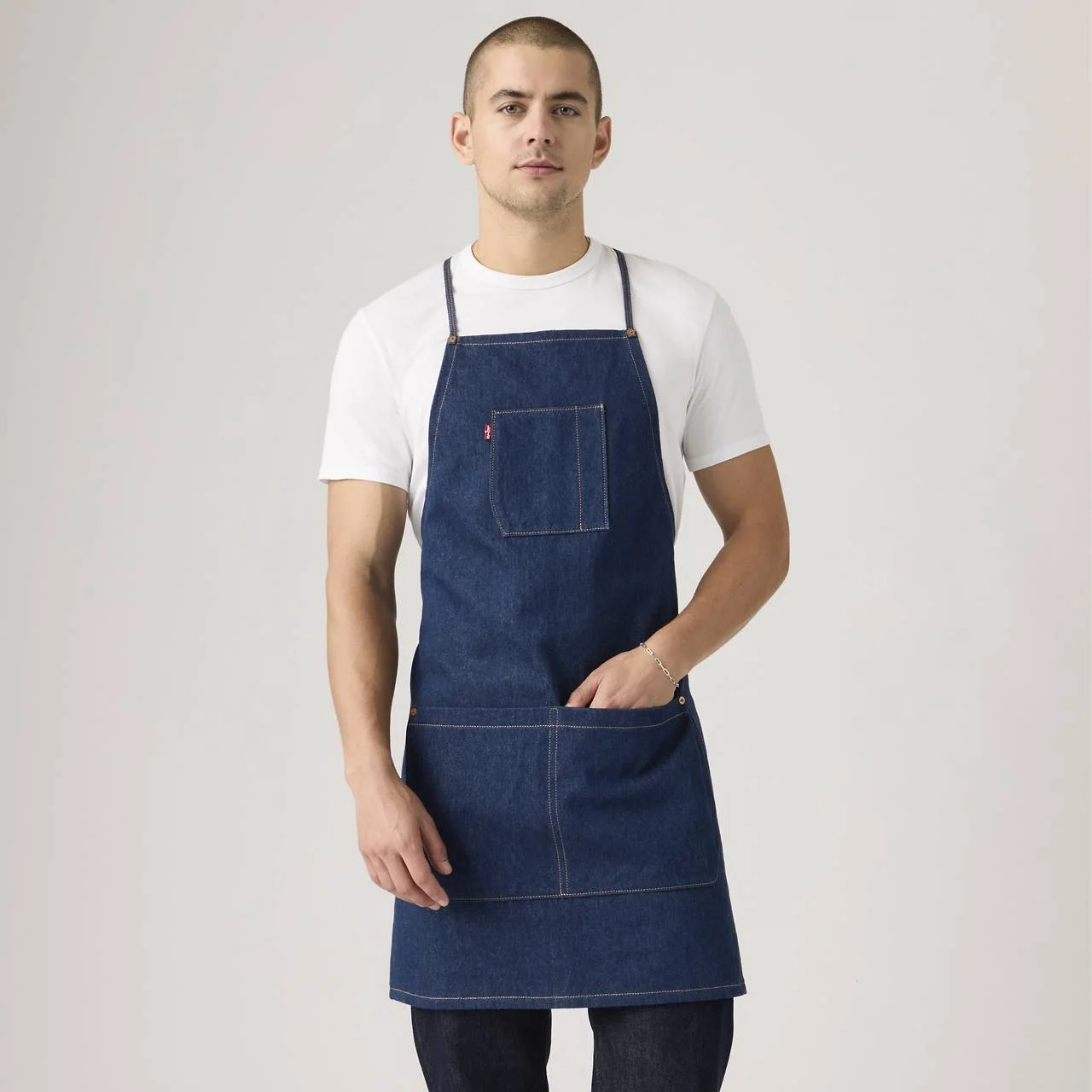 ADJUSTABLE DENIM APRON - 1