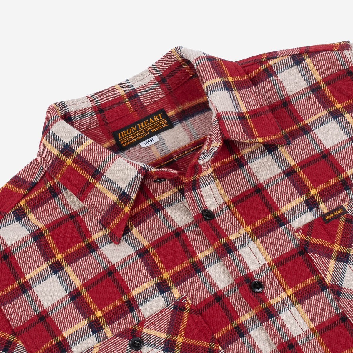 Ultra Heavy Flannel Classic Check Work Shirt - Red - 7