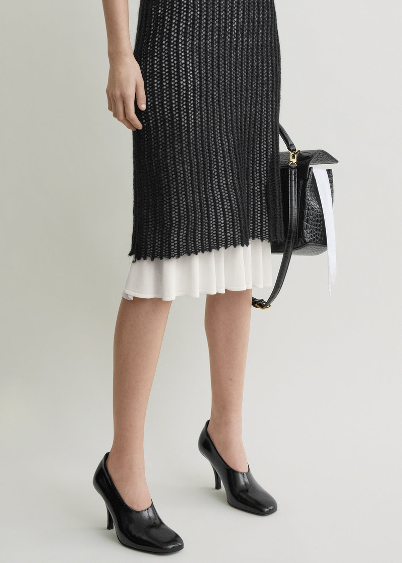 Mohair knit tank dress black 5
