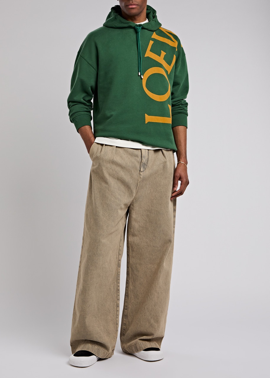 Loewe Logo-print Hooded Cotton Sweatshirt - 4