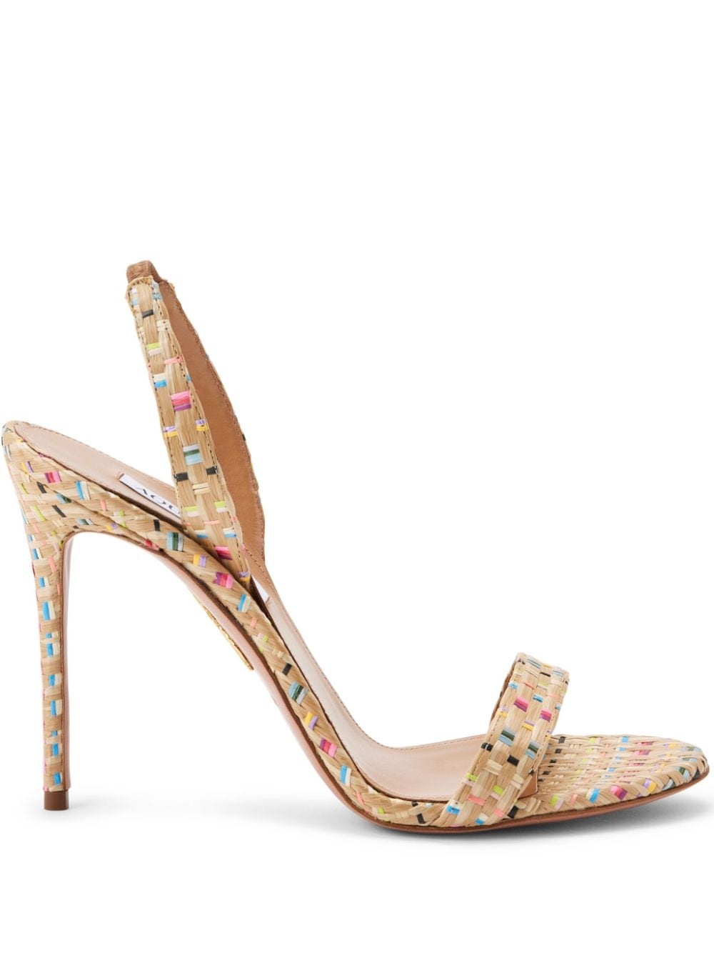 So Nude 105mm raffia sandals - 1