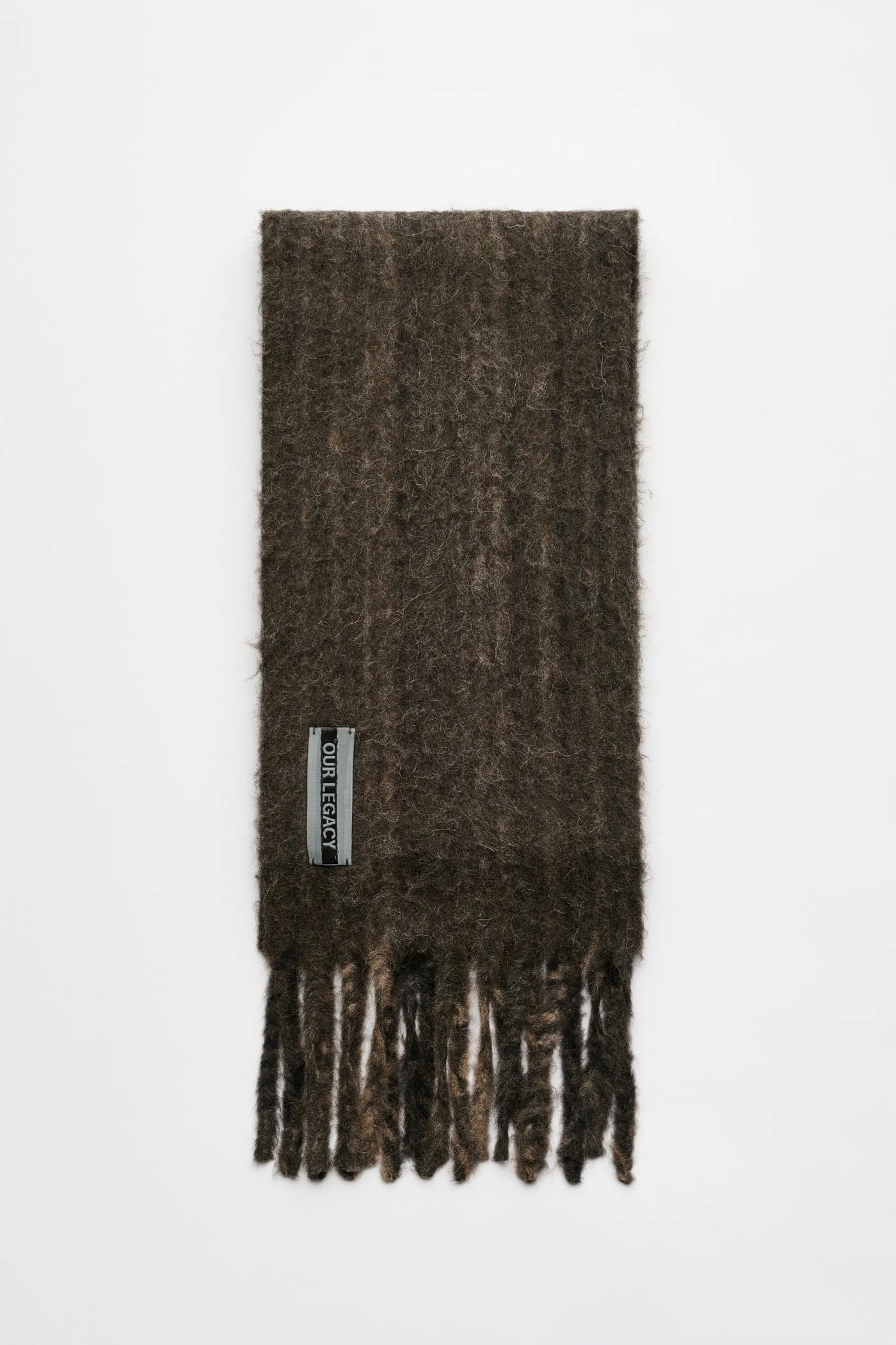 Estate Scarf Choco Pressed Wave Alpaca - 1