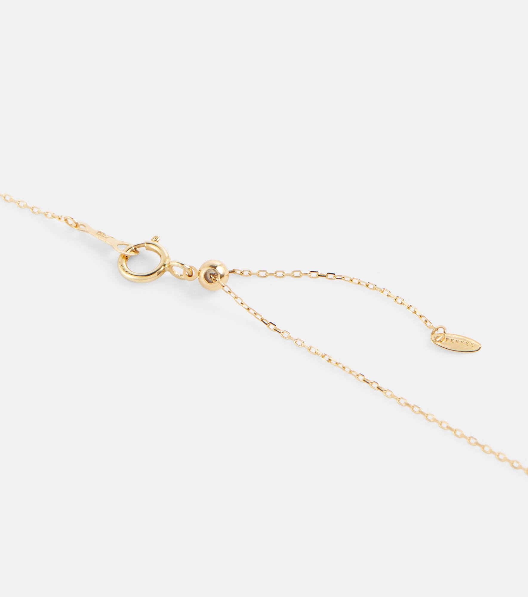 18kt gold necklace with enamel - 4