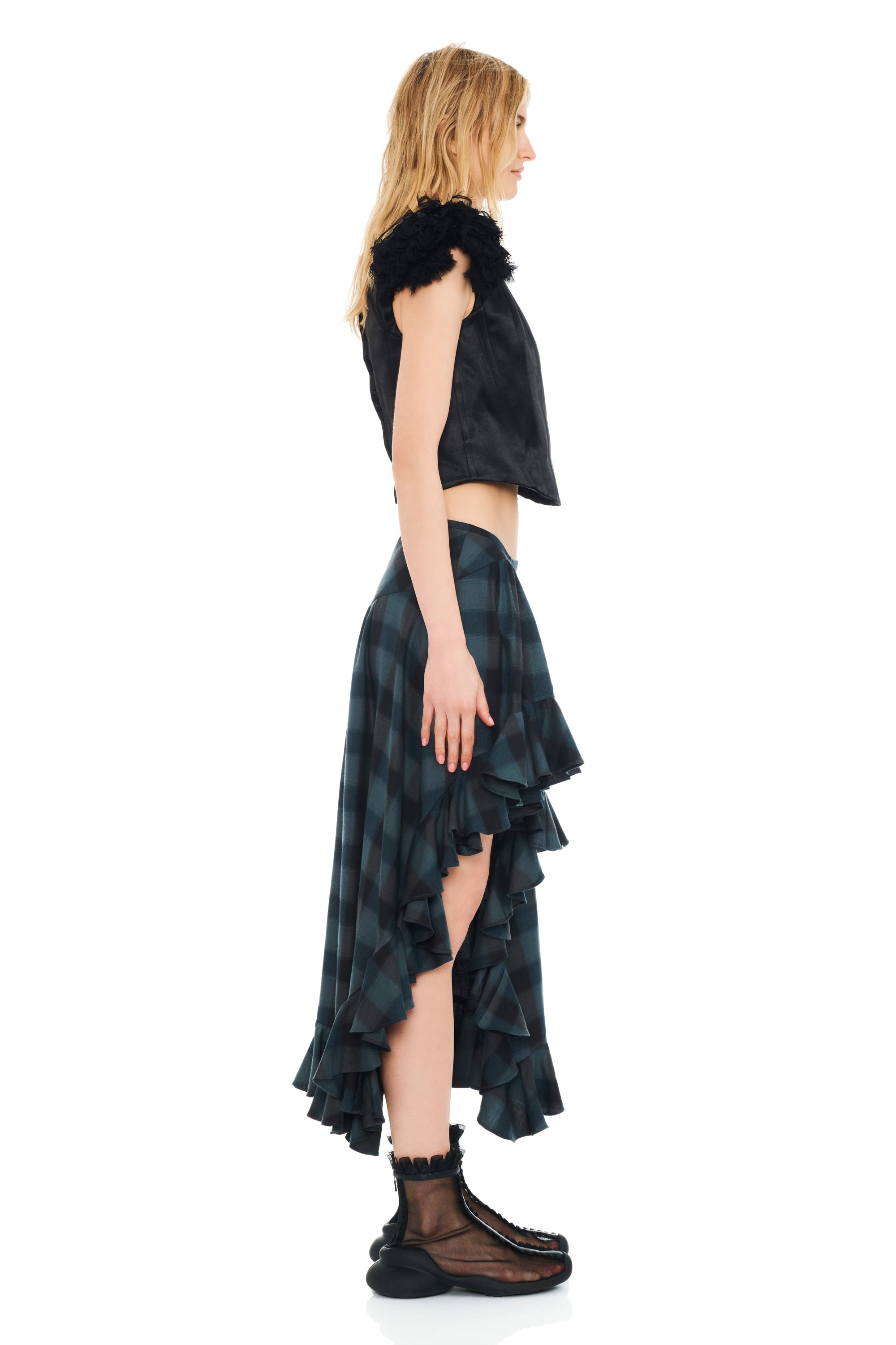 SEA PINE PLAID FLORIST SKIRT - 4