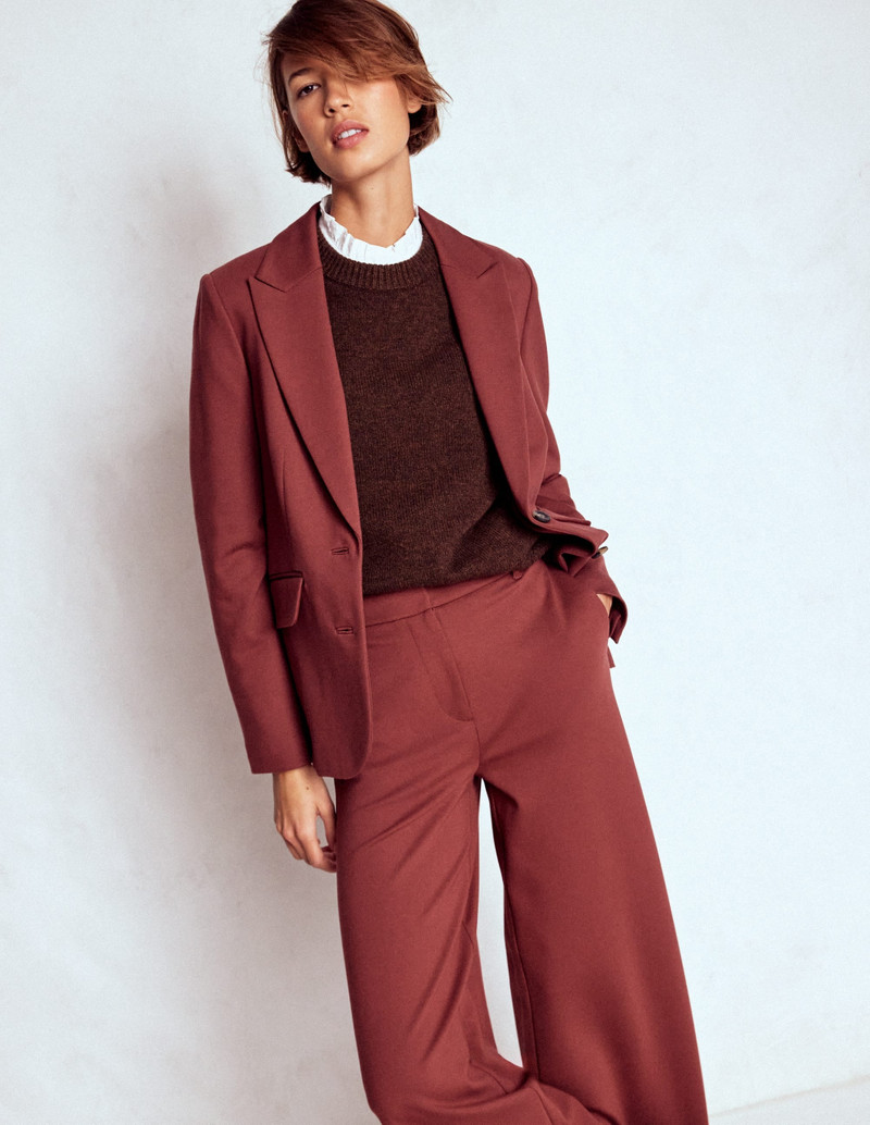 Marylebone Ponte Blazer-Chestnut 6