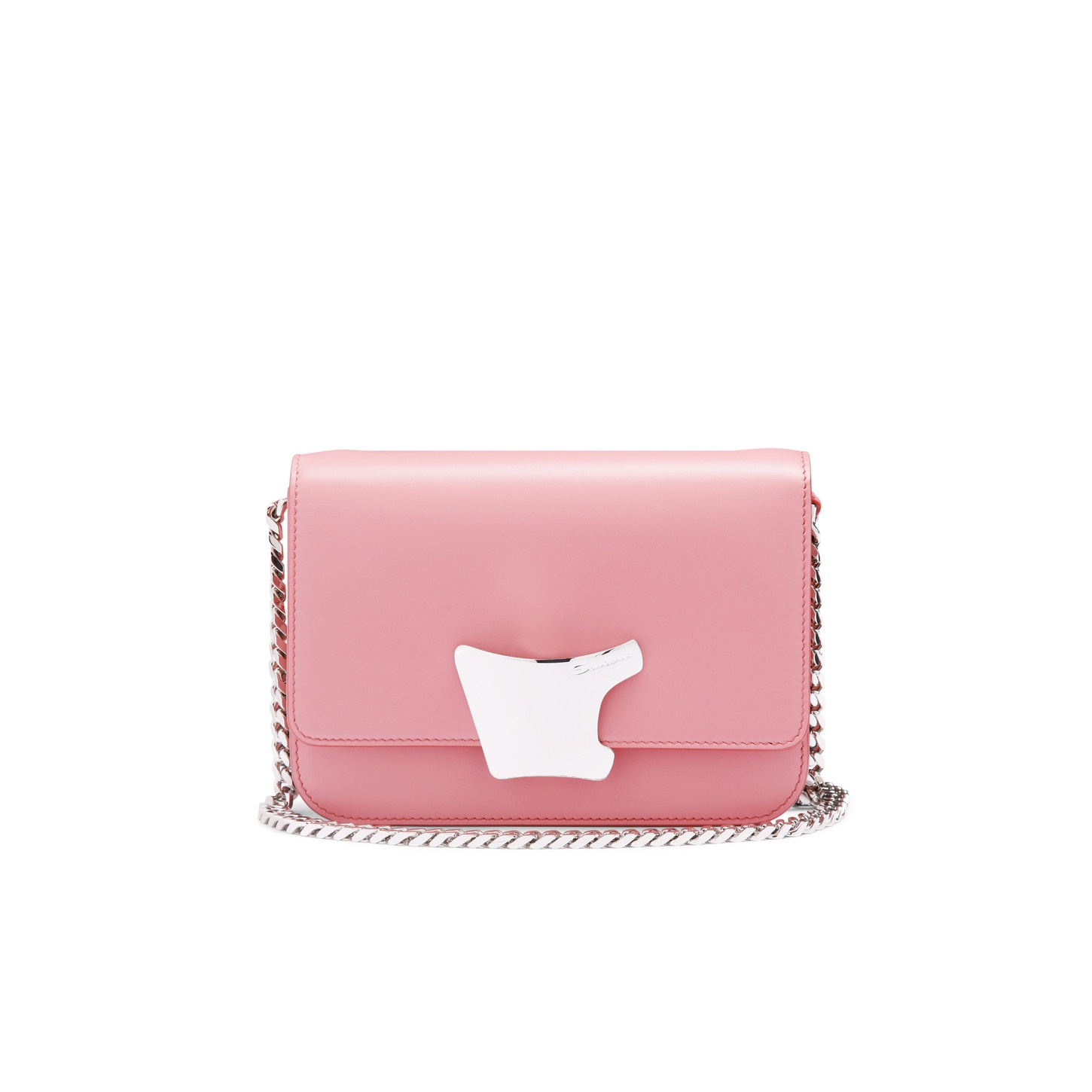 Pink leather crossbody bag - 5