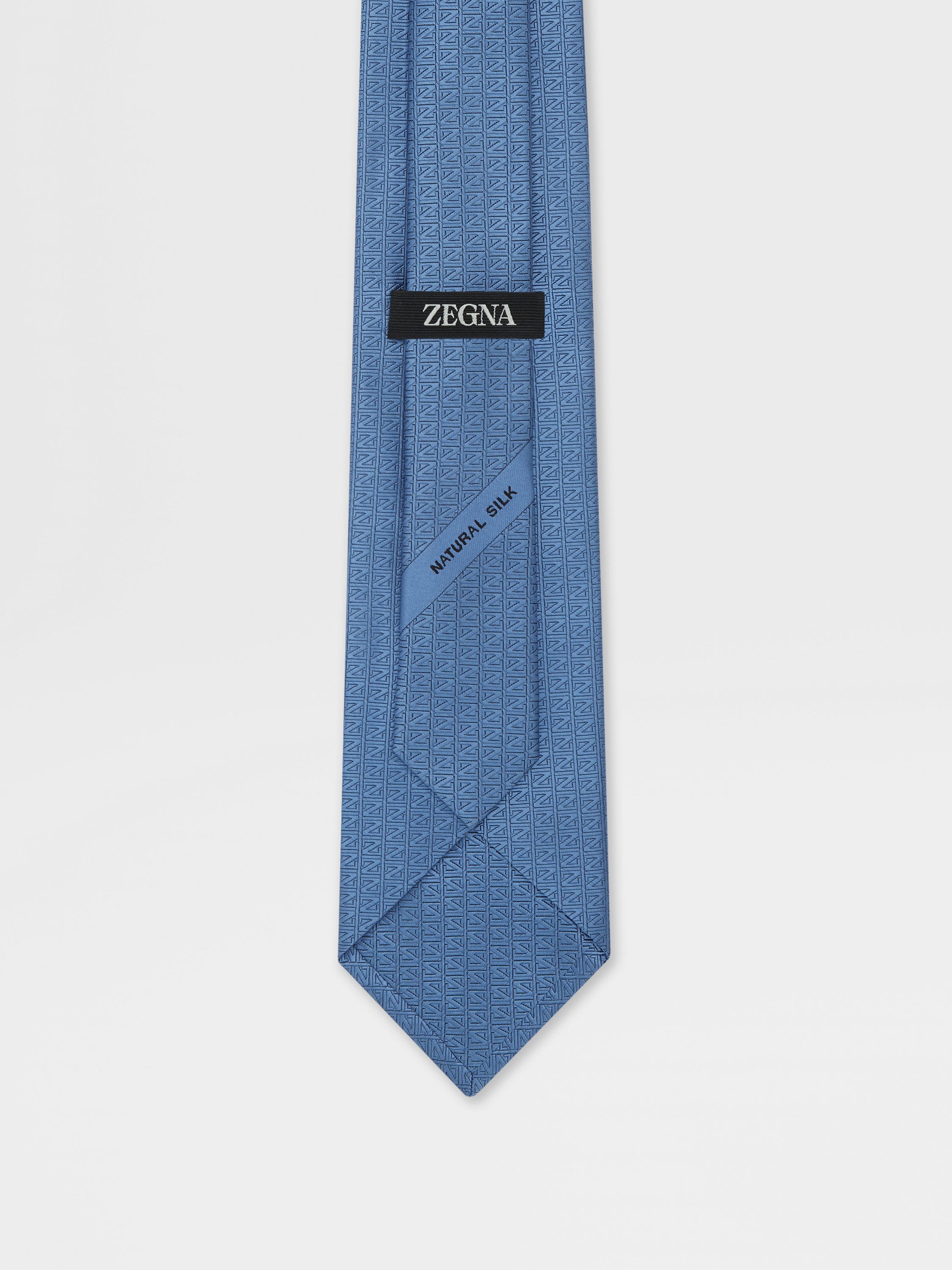 LIGHT BLUE SILK TIE - 3