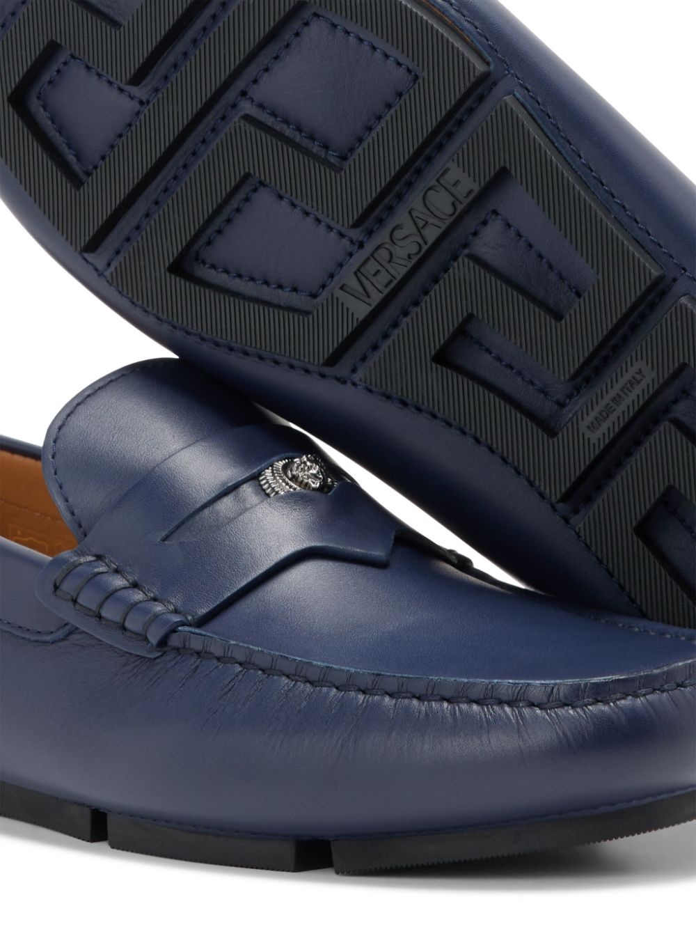 Medusa Biggie leather driving loafers - 4
