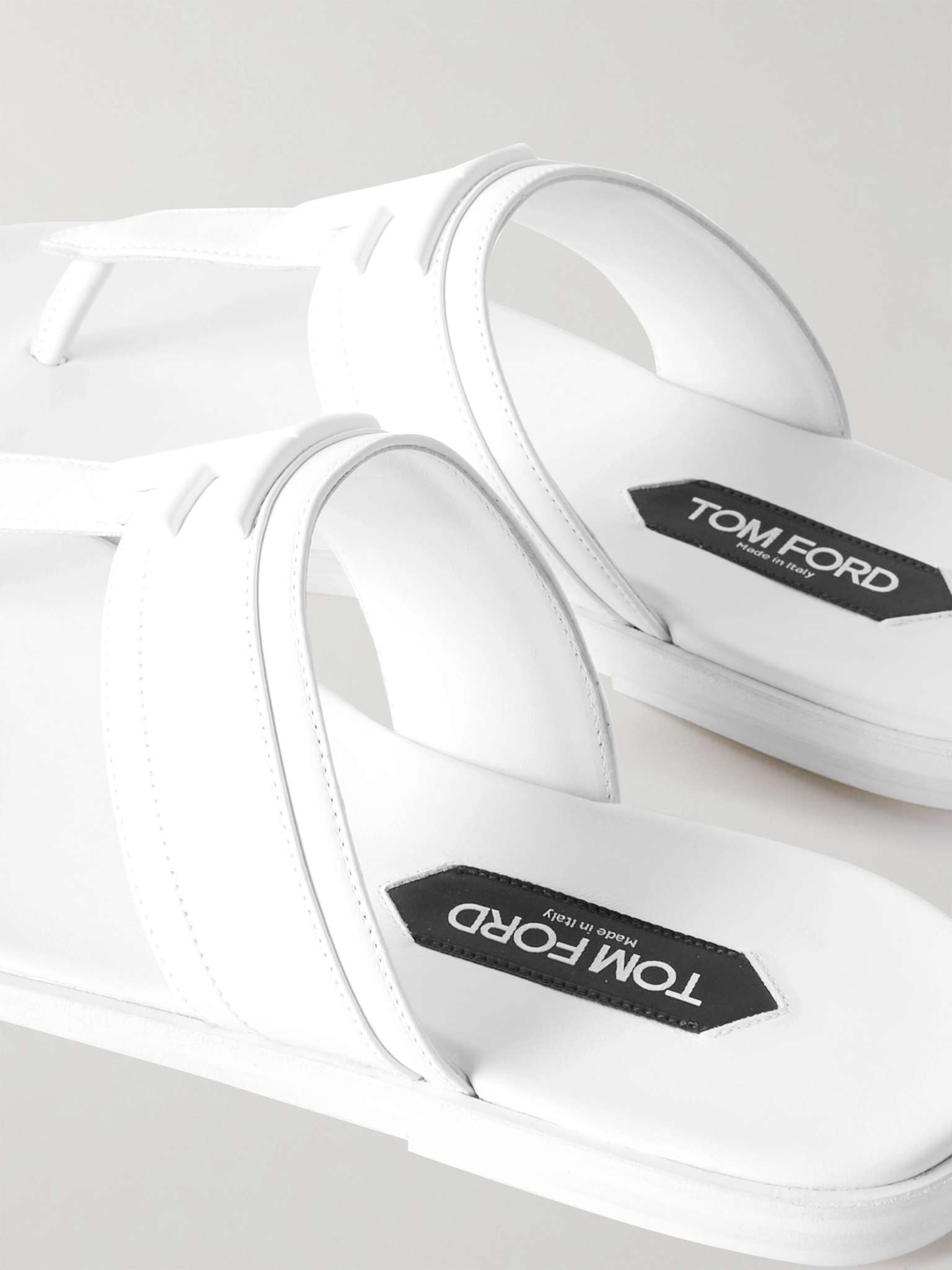 Brighton Logo-Embellished Leather Sandals - 5
