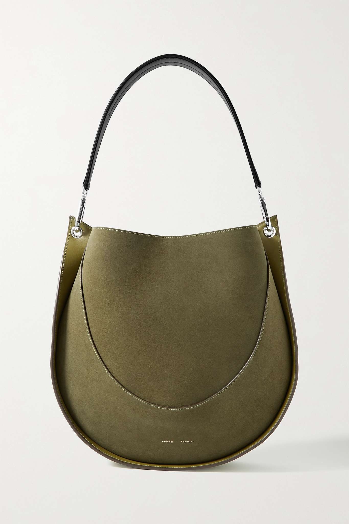 Arch large suede and leather shoulder bag - 1