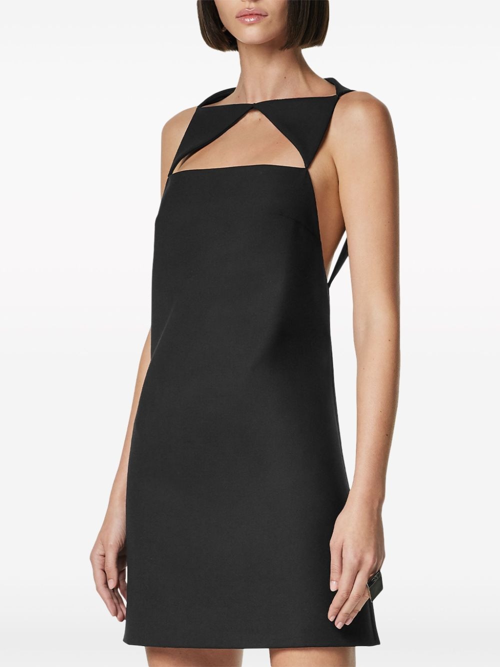 cut-out sleeveless minidress - 3