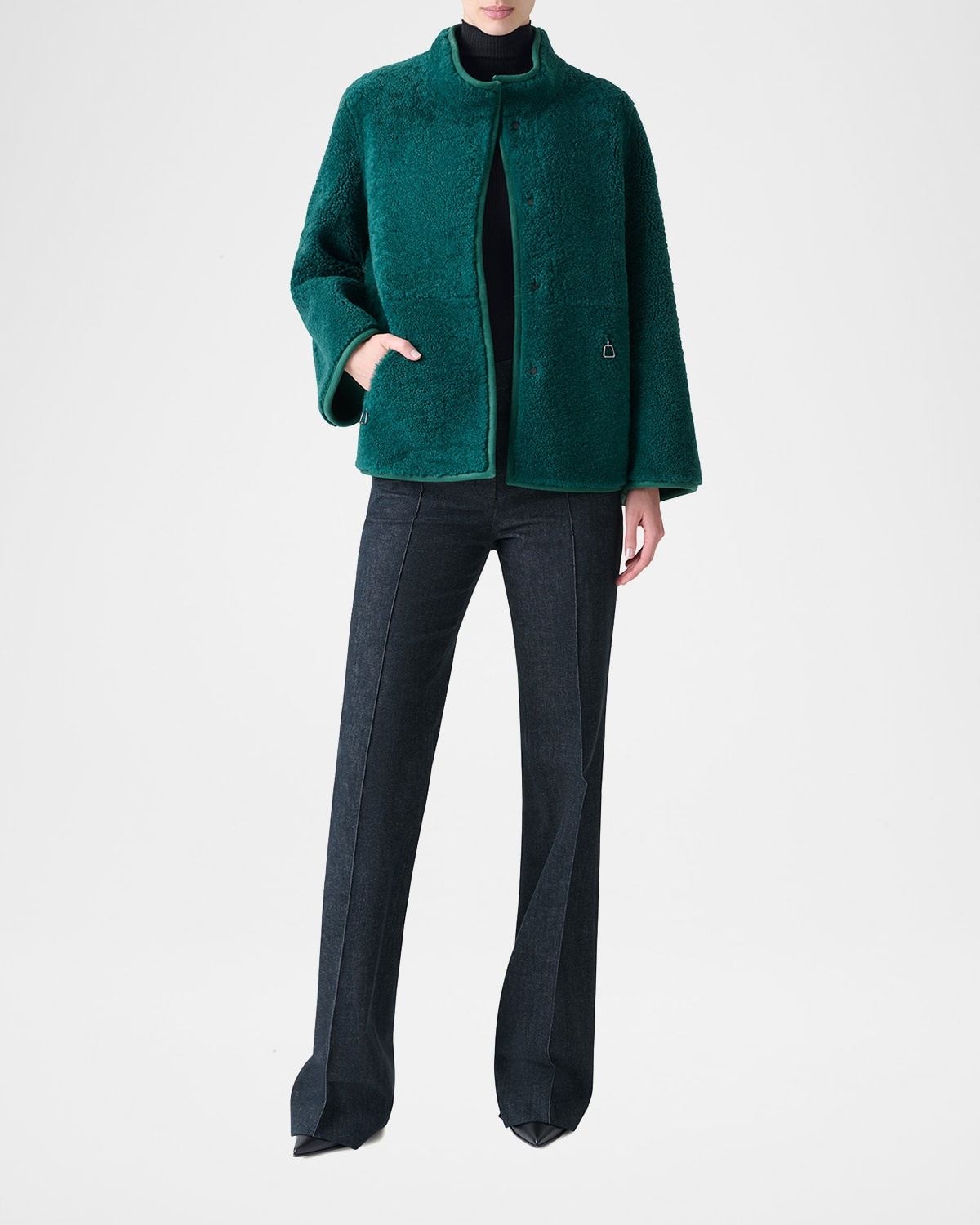 Dru Reversible Shearling and Leather Jacket - 2