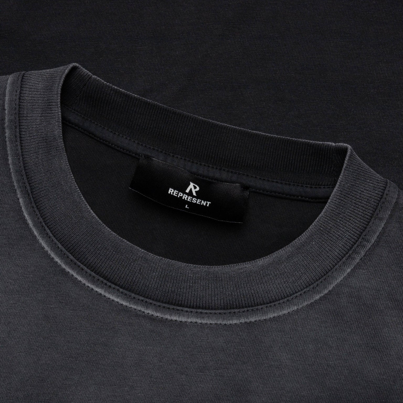 FEATURE X REPRESENT MULTI LOGO T-SHIRT - STAINED BLACK - 3