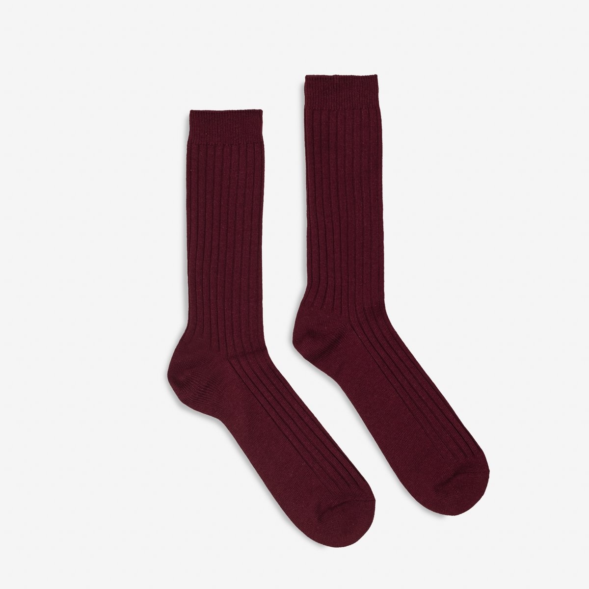 UTCS-BUR UTILITEES Mixed Cotton Crew Socks - Burgundy - 1