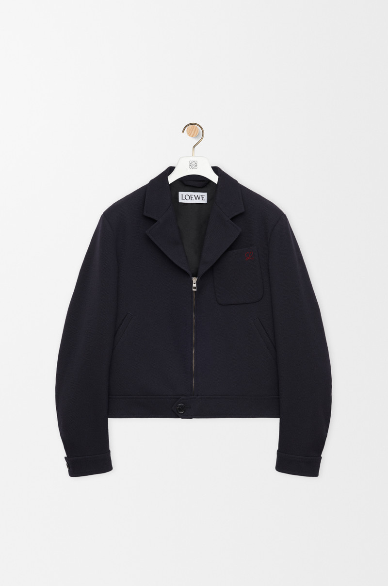Zip-up jacket in wool 1