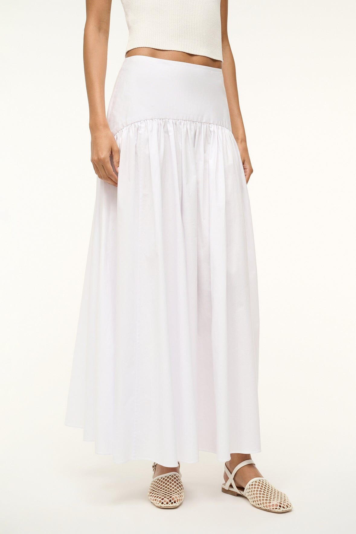 STAUD PROCIDA SKIRT WHITE - 5