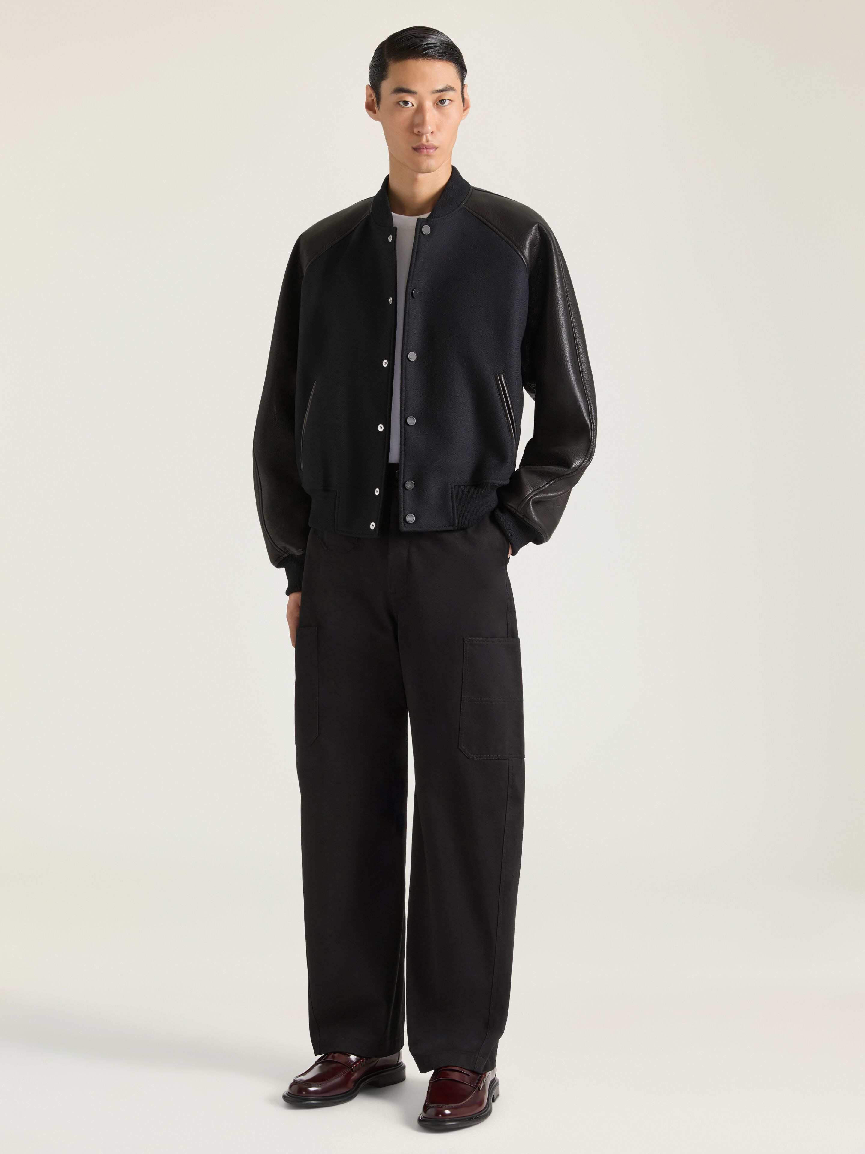 MIX MATERIAL BLOUSON WITH GIVENCHY PARIS EMBROIDERY - 2
