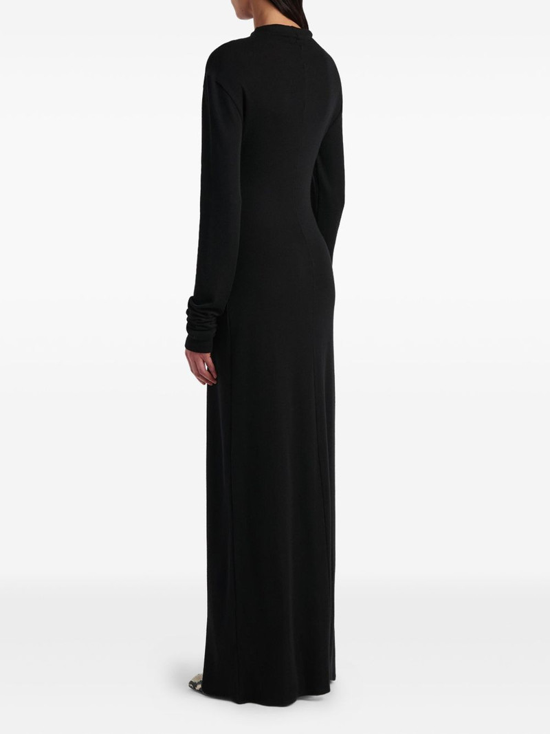 long-sleeve mock-neck maxi dress 4