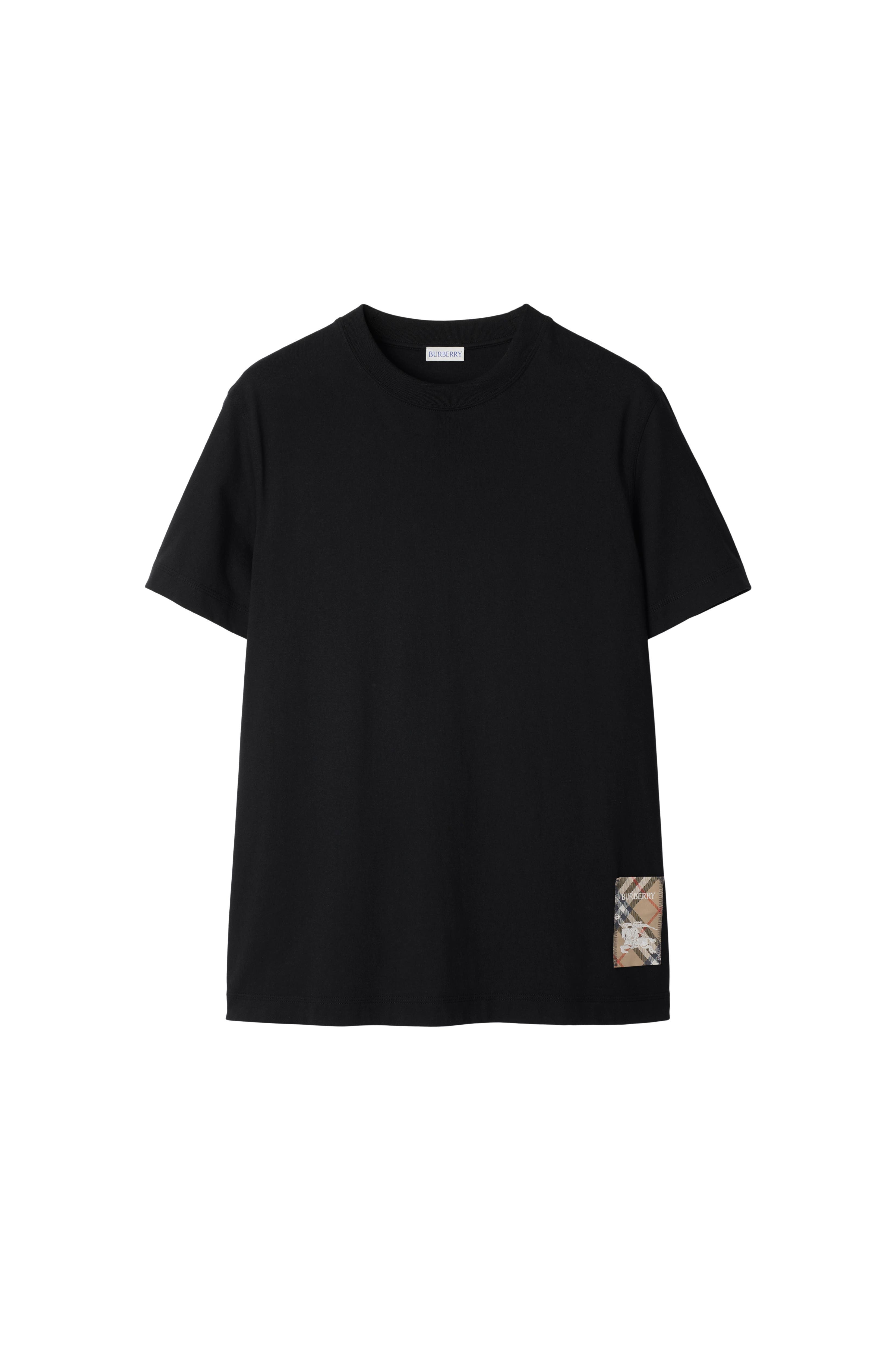 burberry Check Label Cotton T-shirt in Black at Nordstrom - 3
