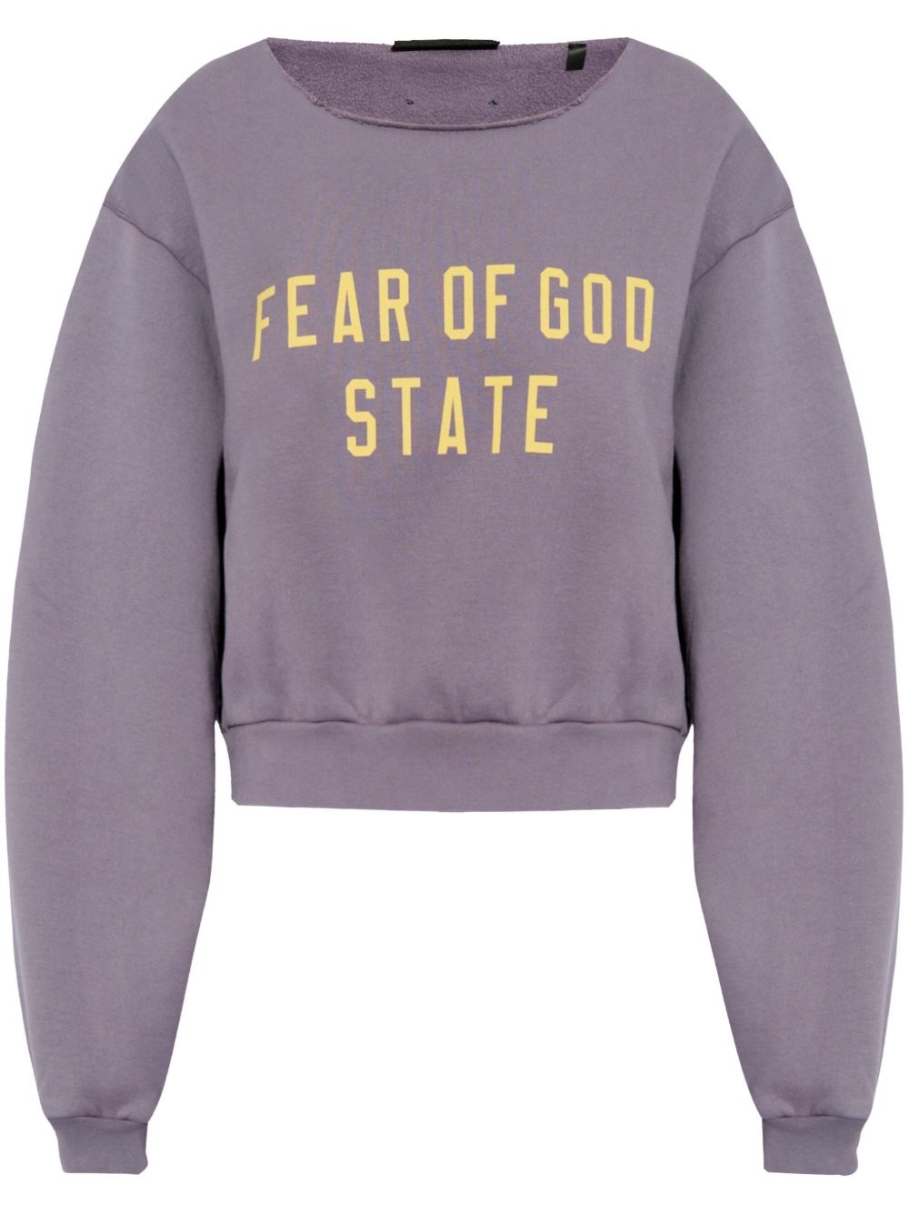 logo-print cotton-fleece sweatshirt - 1