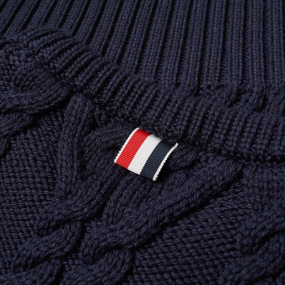 Thom Browne 4 Bar Aran Crew Knit - 4