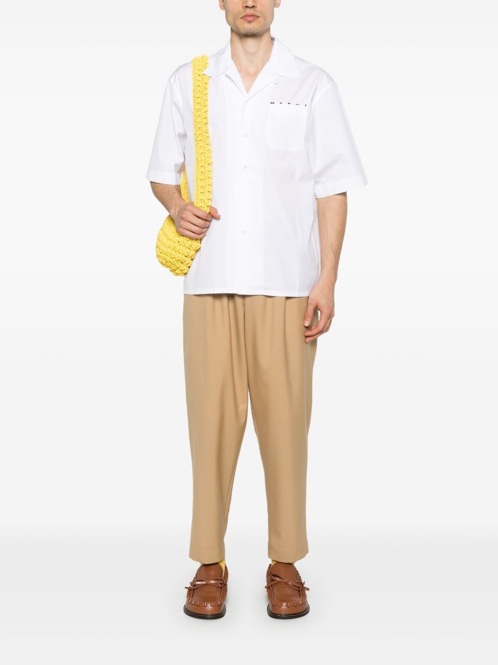 wool drawstring-waist trousers - 2