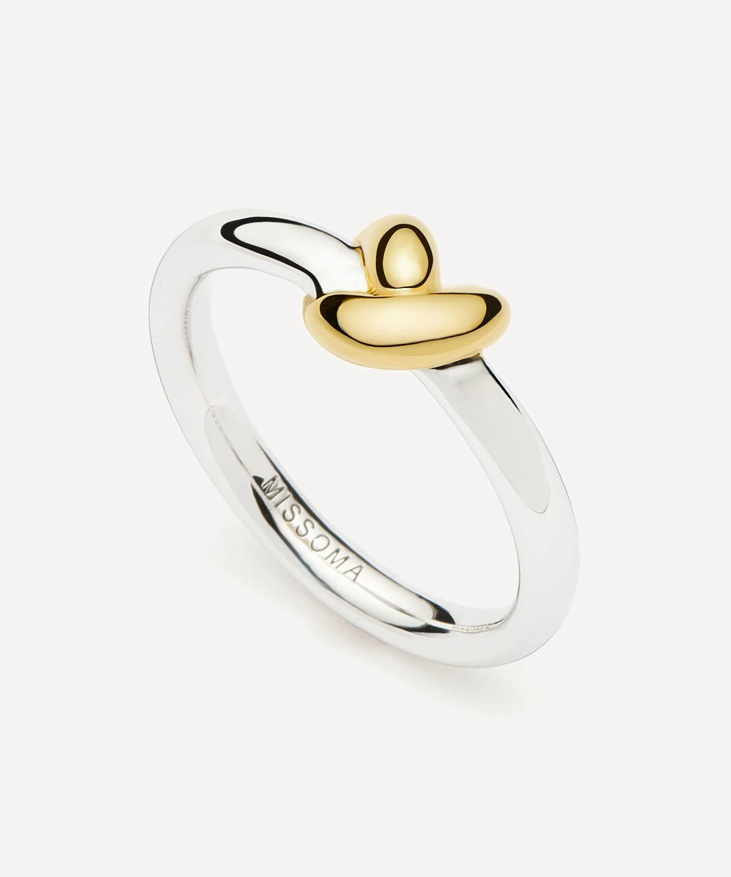 X Lucy Williams Mixed Metal Knot Stacking Ring - 1