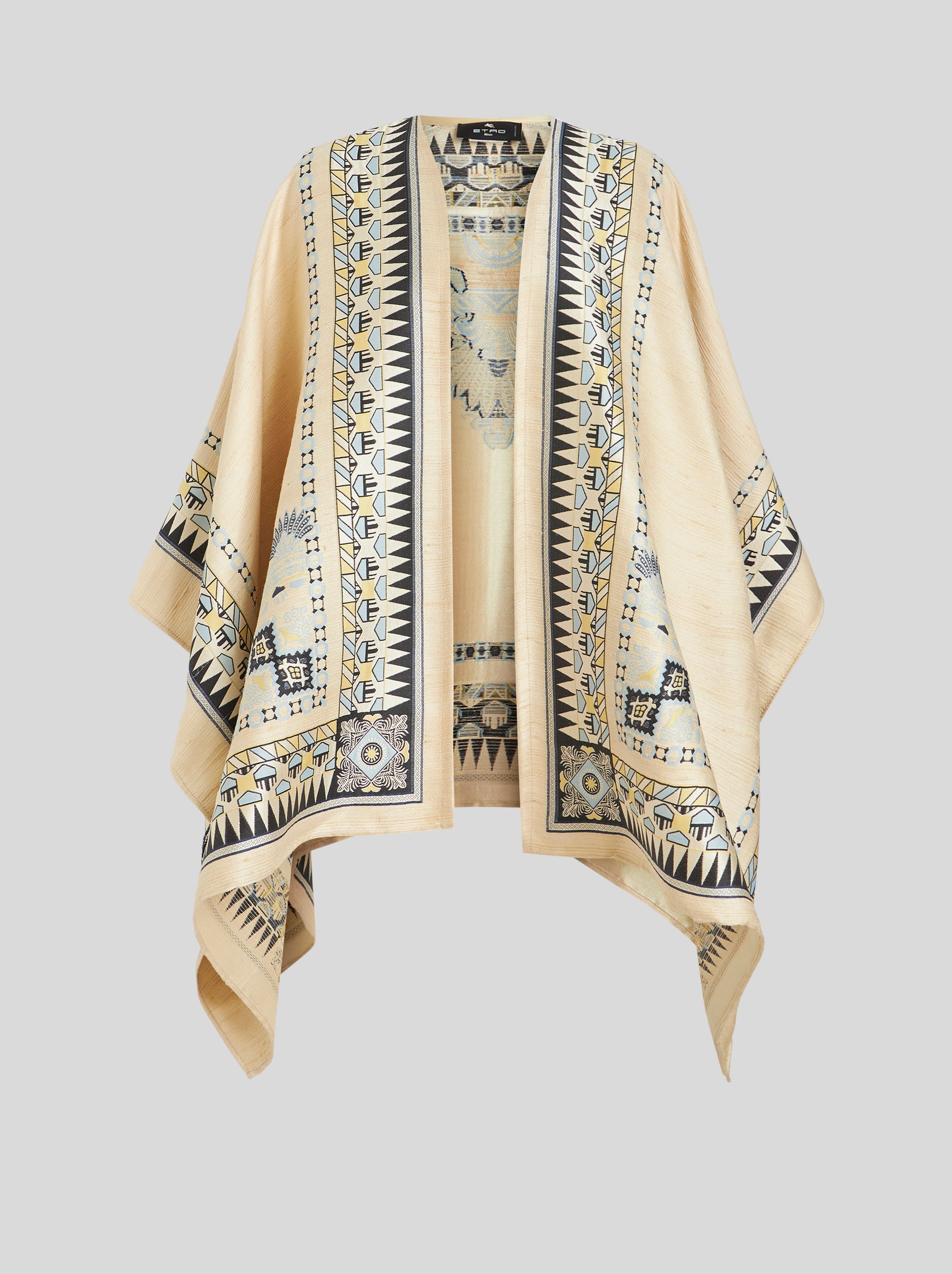 SCARF PRINT CAPE - 1