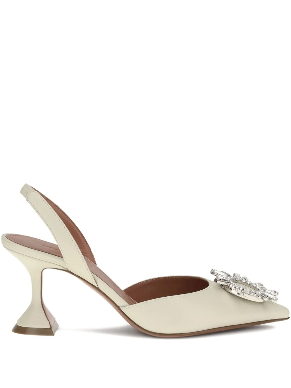 70mm Begum crystal-embellished slingback mules - 1