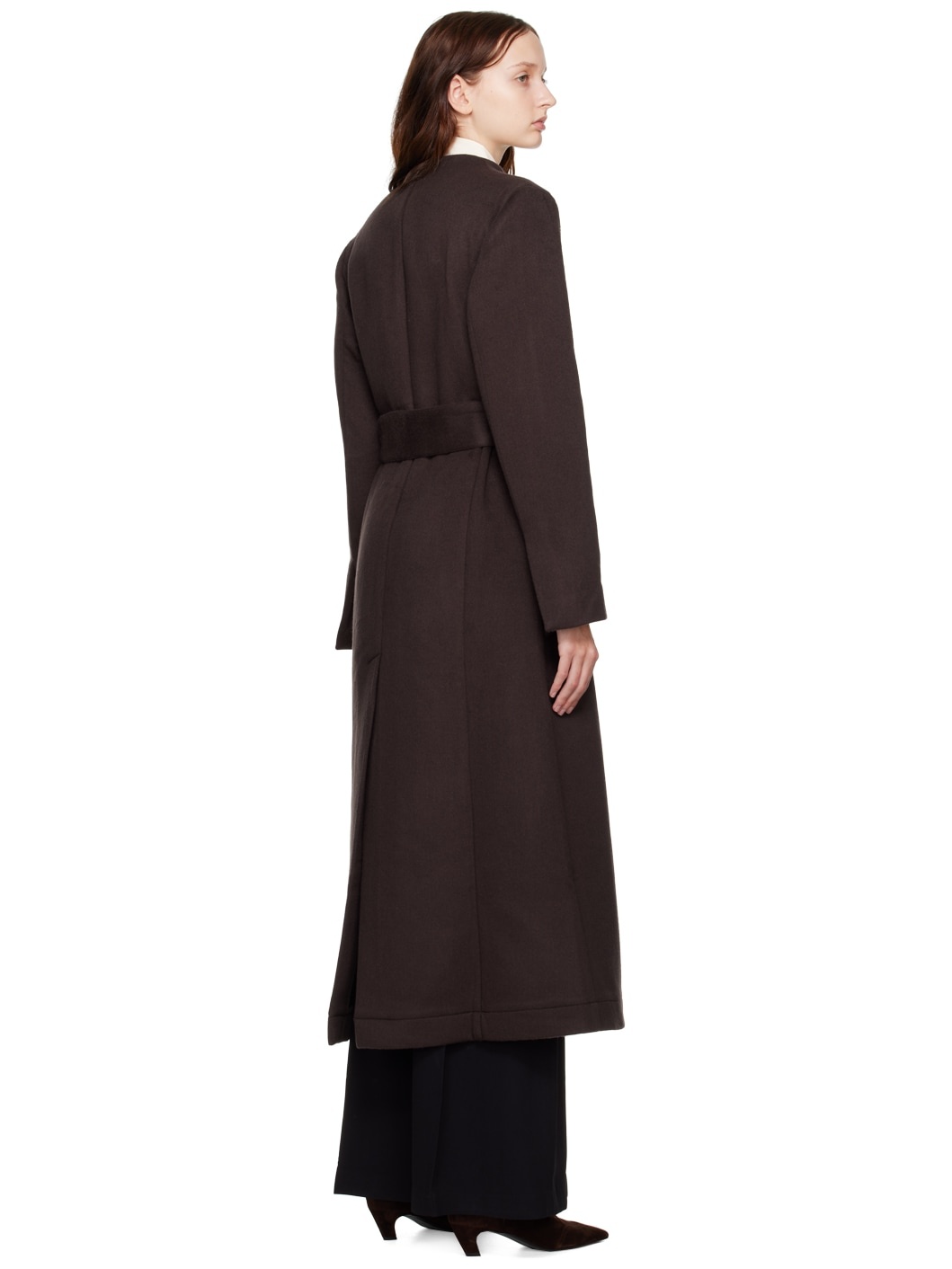 Brown Minimal Coat - 3