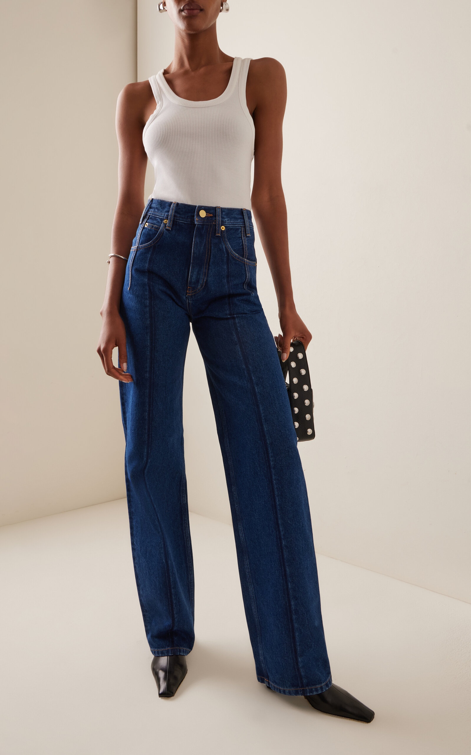 Lu Rigid High-Rise Straight-Leg Jeans blue - 5
