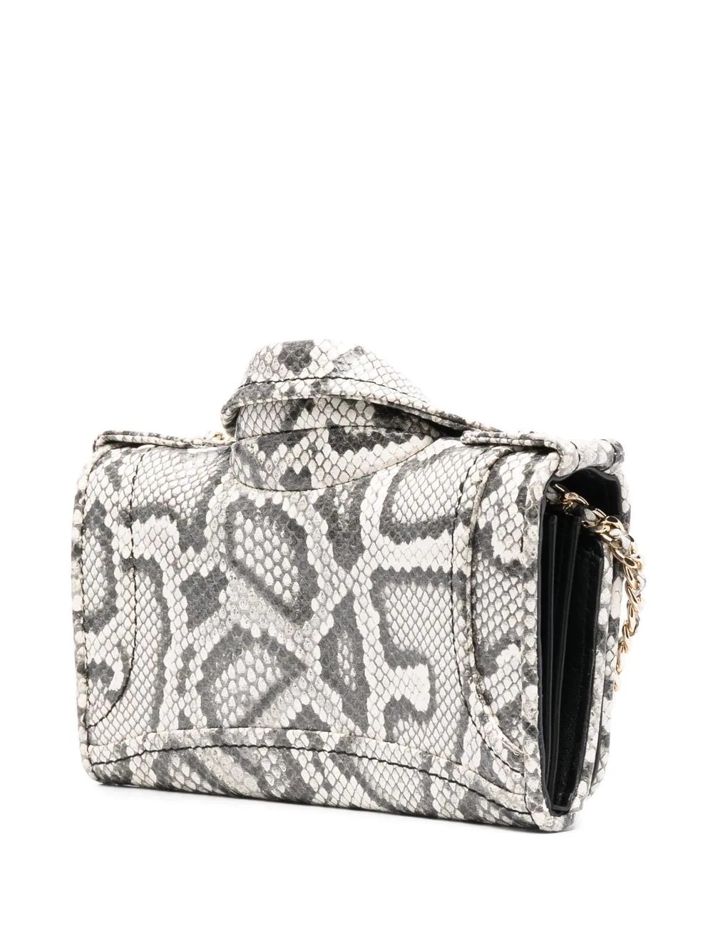 snakeskin-effect Biker shoulder bag - 4