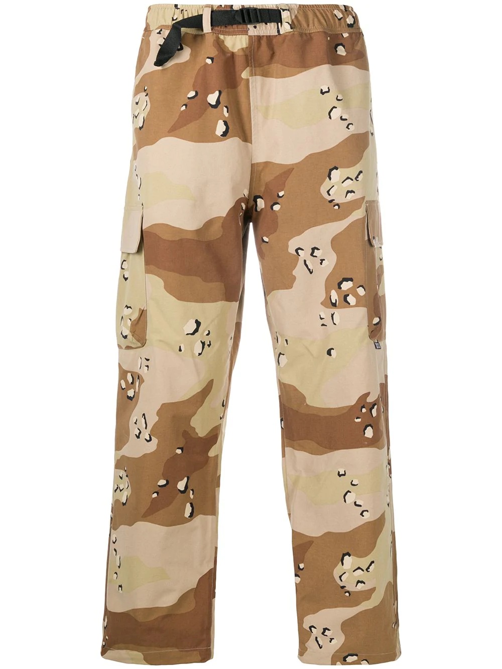 camouflage print cargo trousers - 1