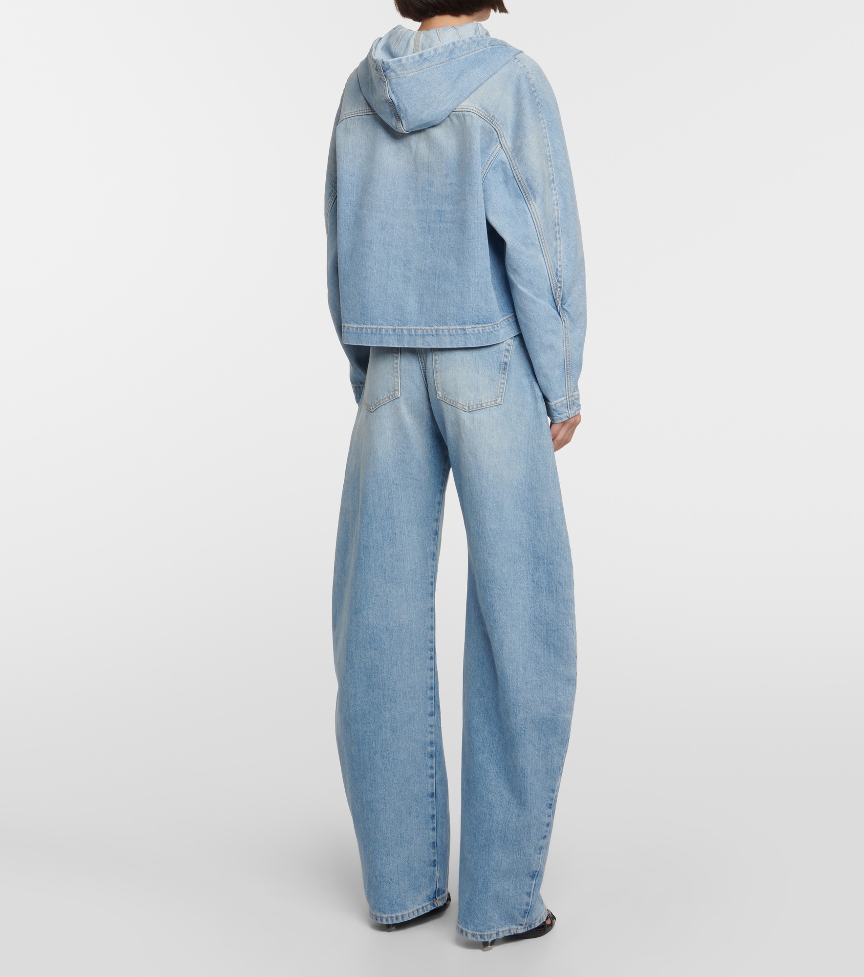 Cropped denim jacket - 3
