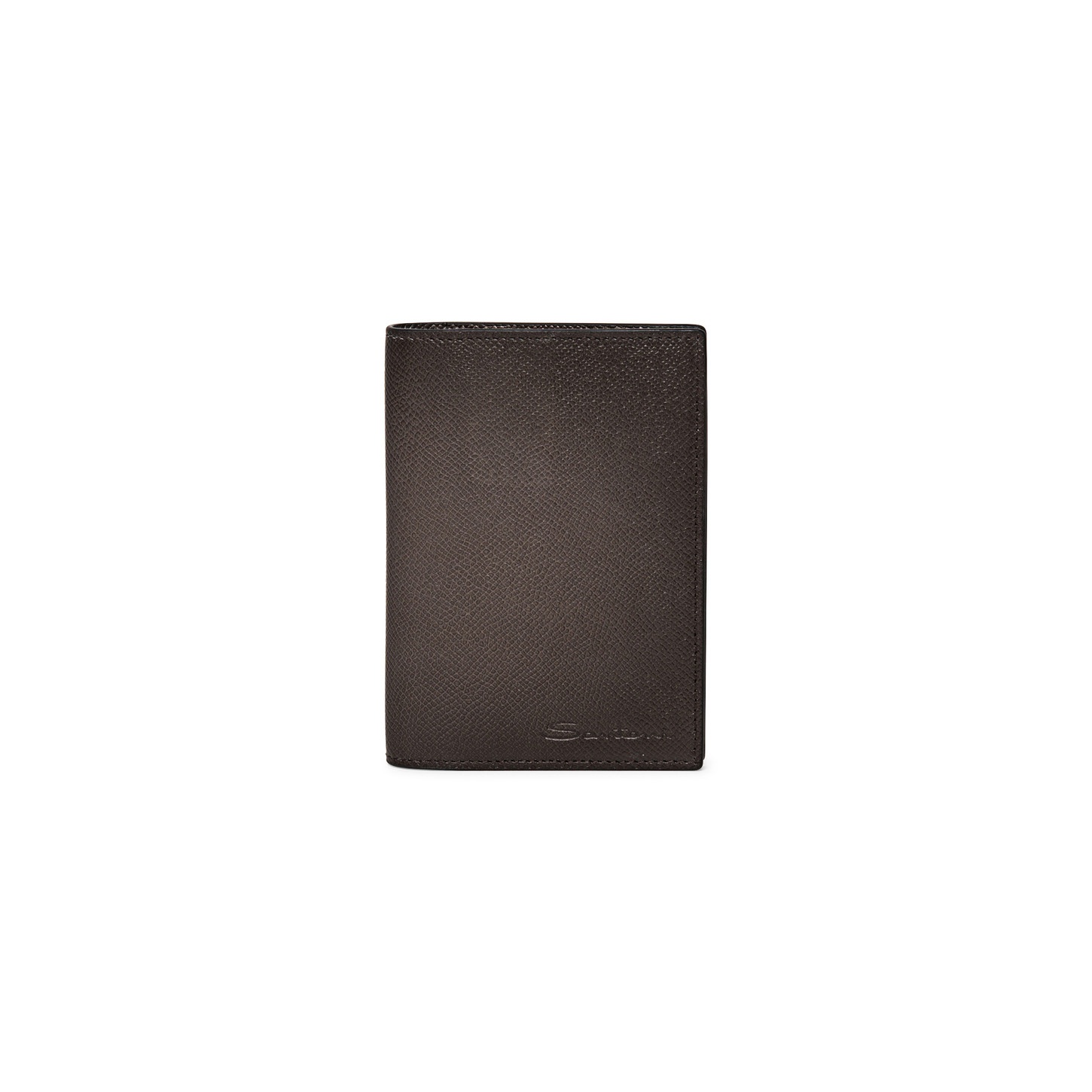 Beige saffiano leather passport case - 1