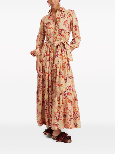 La DoubleJ Bellini floral-print shirt dress outlook