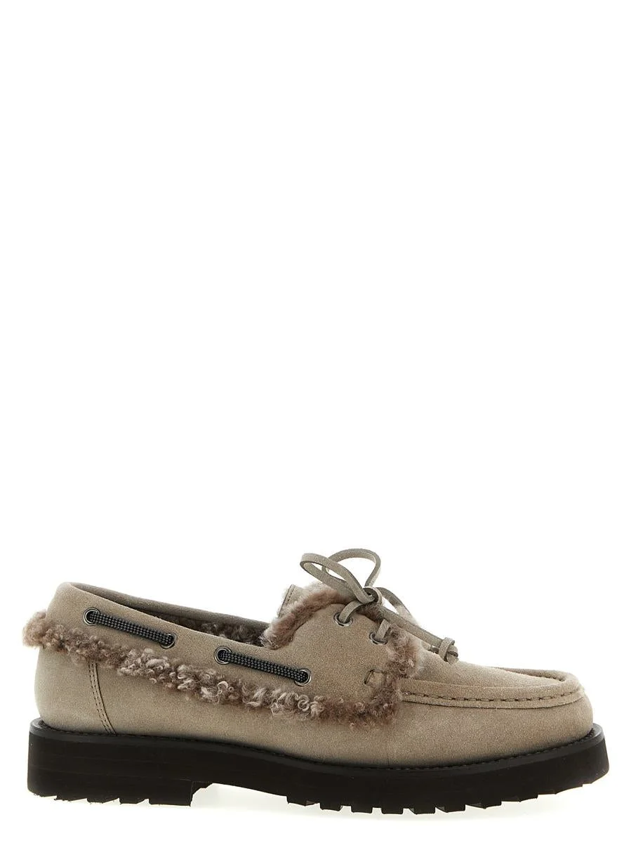 Brunello Cucinelli 'Precious Insert' Boat Shoe - 1