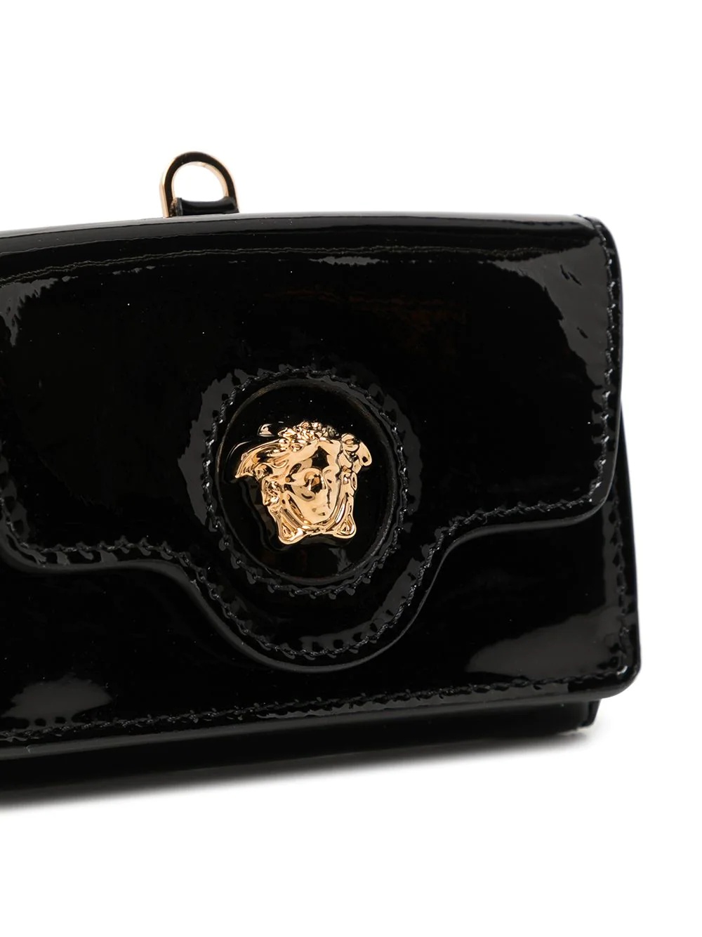 medusa-plaque patent leather wallet - 3