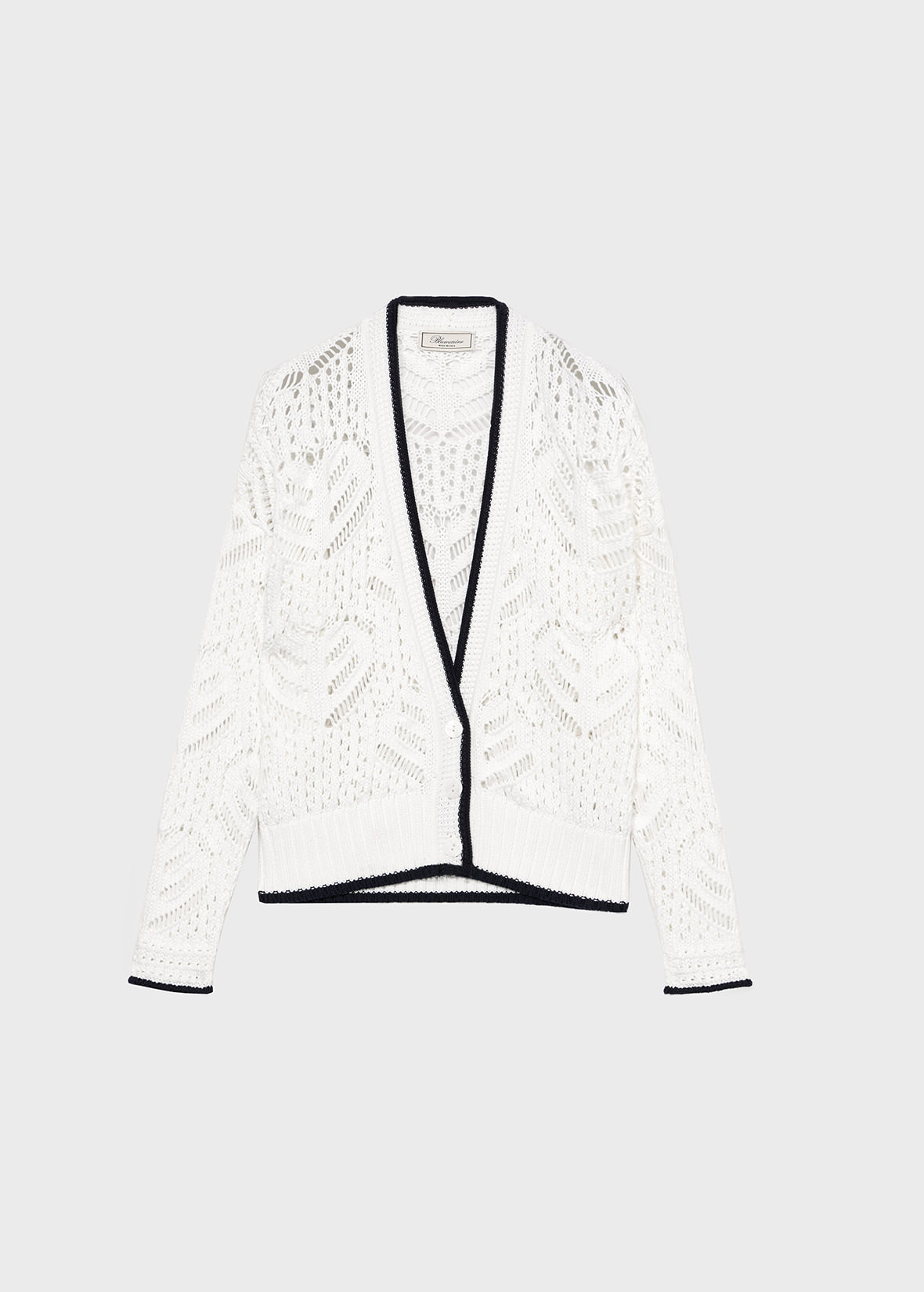 OPENWORK COTTON CARDIGAN - 1