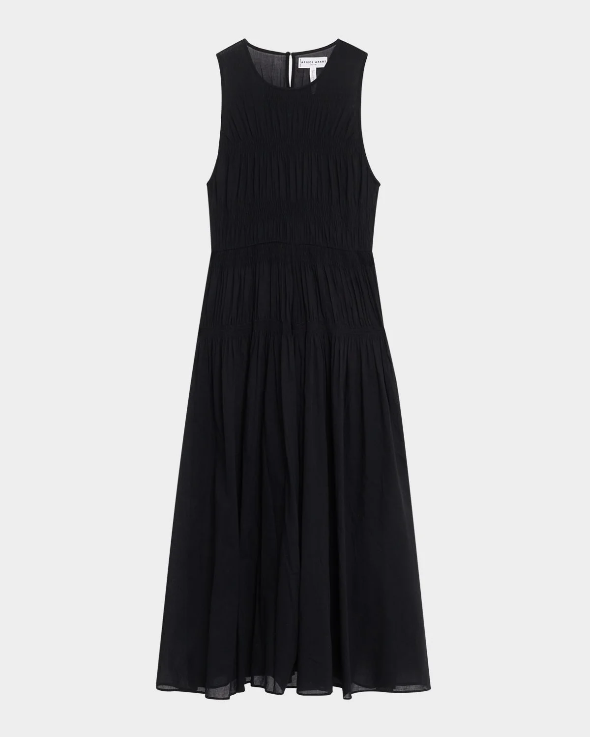 Fabiana Shirred Organic Cotton Voile Maxi Dress - 1