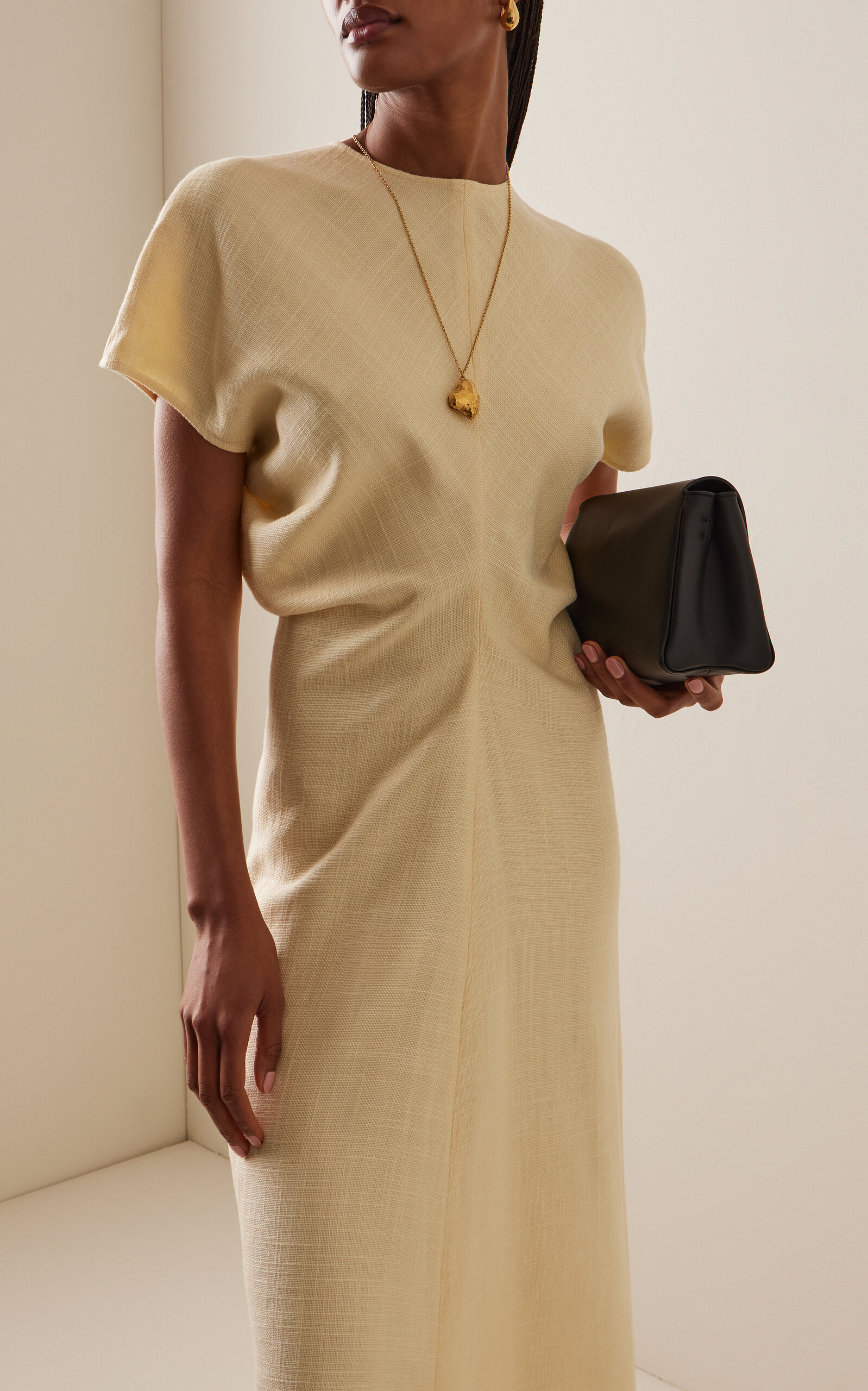Slouch Waist Dress yellow - 3