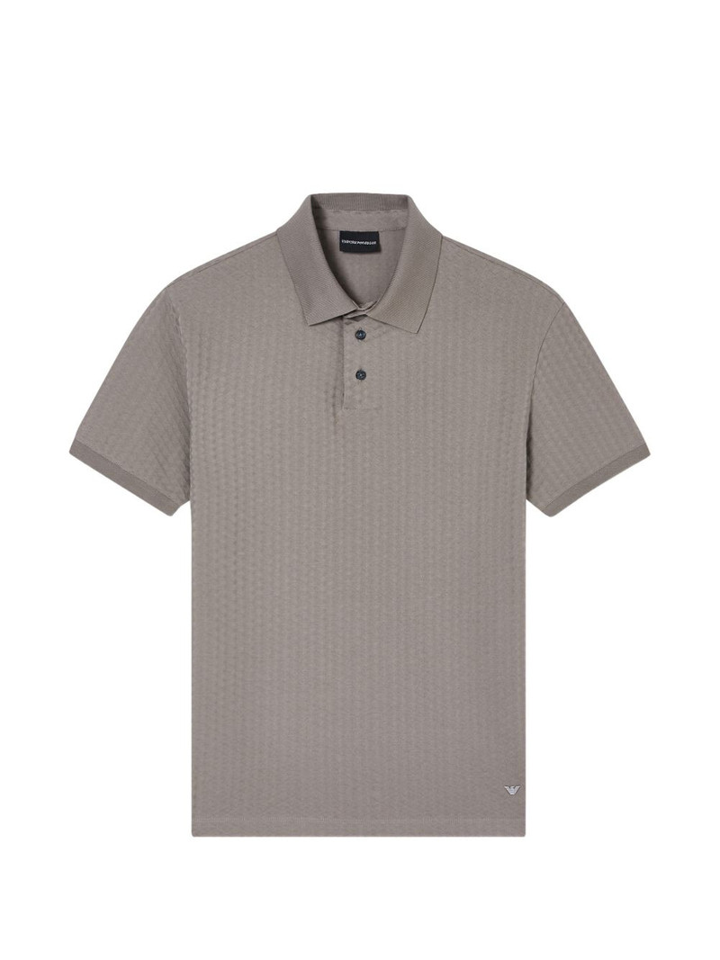 textured polo T-shirt 1