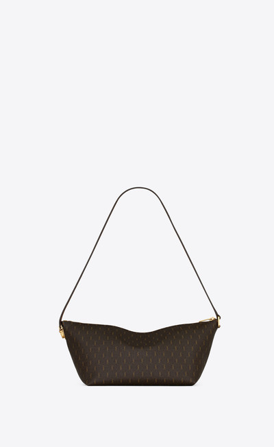 SAINT LAURENT le monogramme crossbody bag in monogram canvas and smooth leather outlook