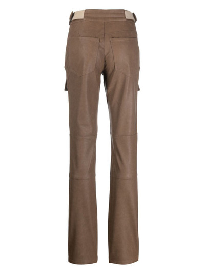 MISBHV leather-effect cargo trousers outlook